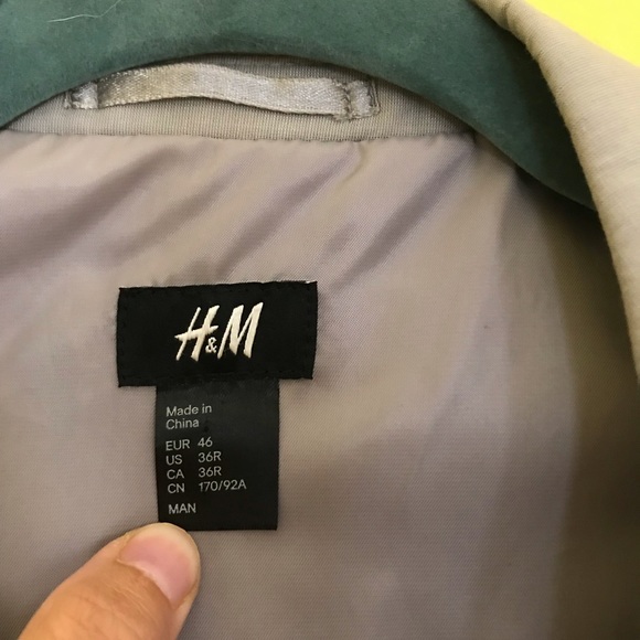 H&M slim fit gray suit jacket - Picture 2 of 2